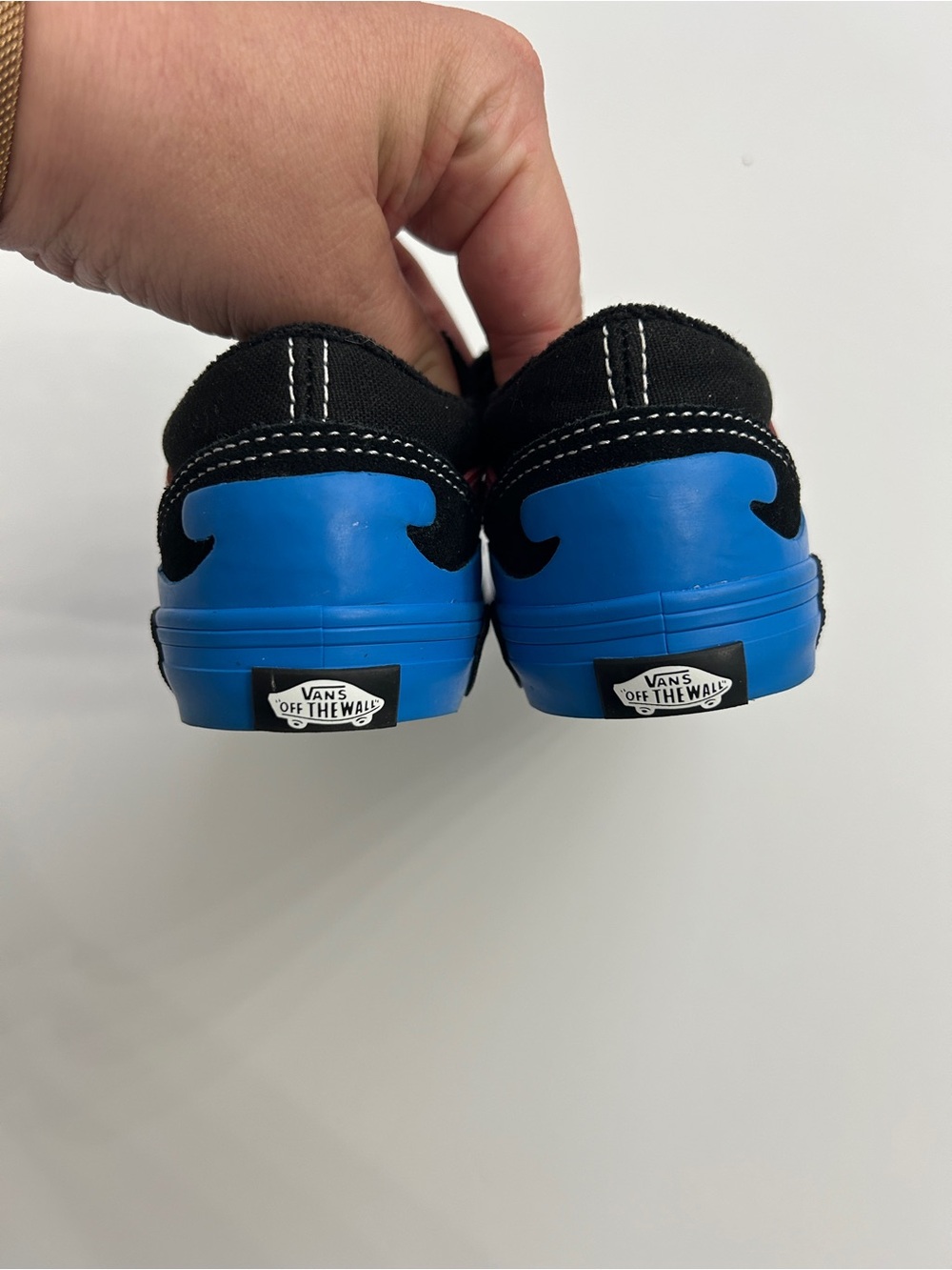 Vans Toddler 10 Old Skool V Racing Car Sneakers Black Blue Red - Picture 5 of 6